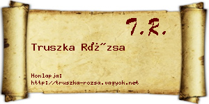 Truszka Rózsa névjegykártya