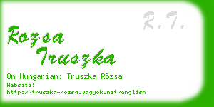 rozsa truszka business card