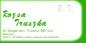 rozsa truszka business card